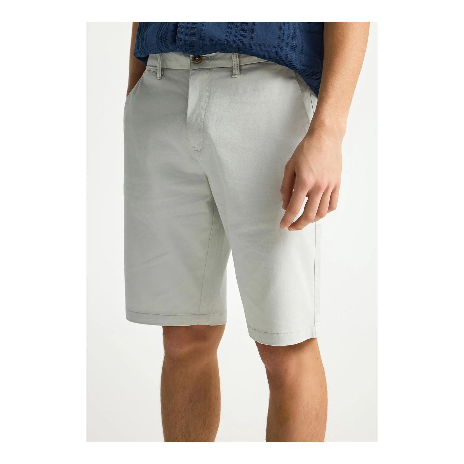 Funky Buddha Ανδρική βερμούδα chino - The essentials Mist FBM013-001-03-MIST