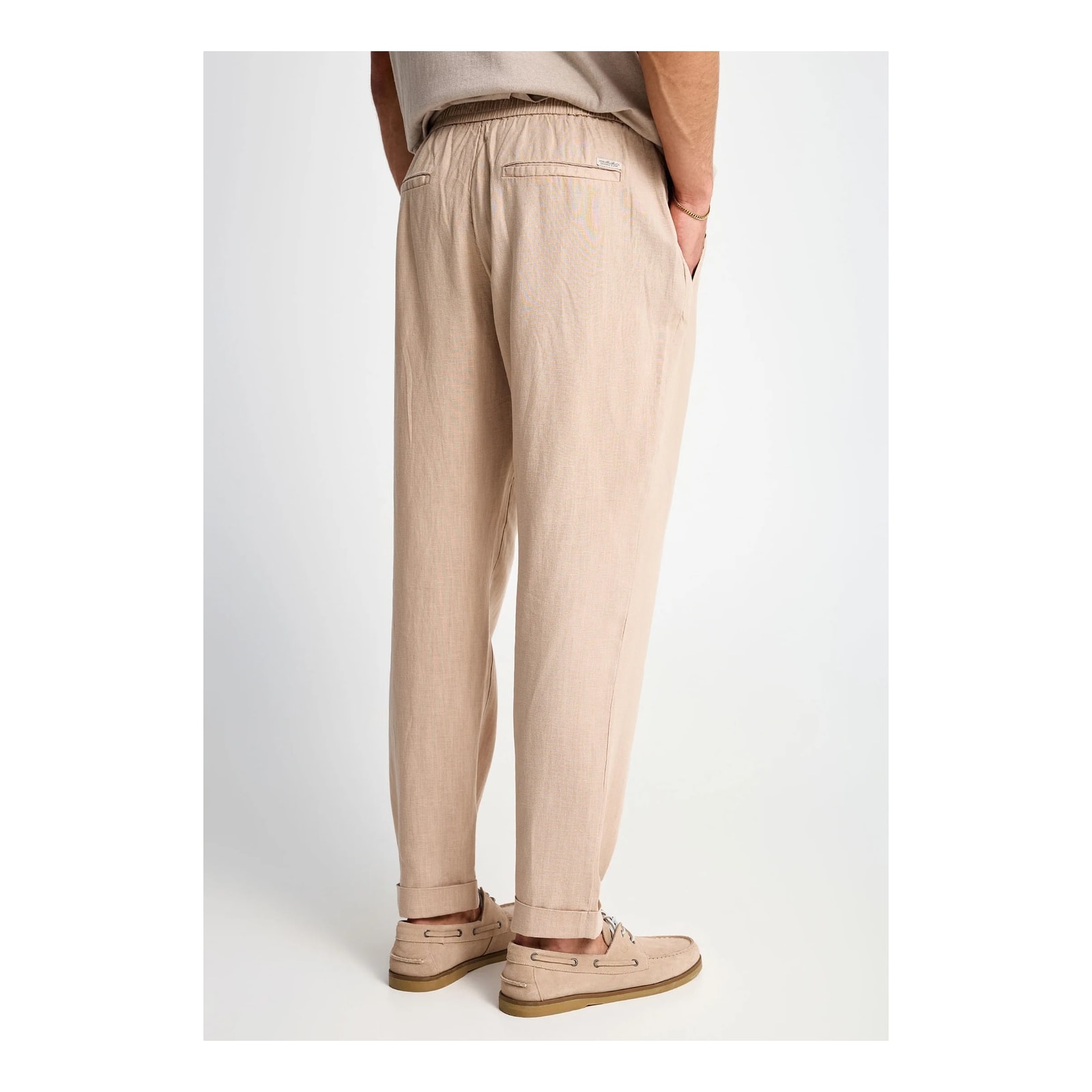 Funky Buddha Ανδρικό loose chino παντελόνι Greige FBM013-007-02-GREIGE - Image 3