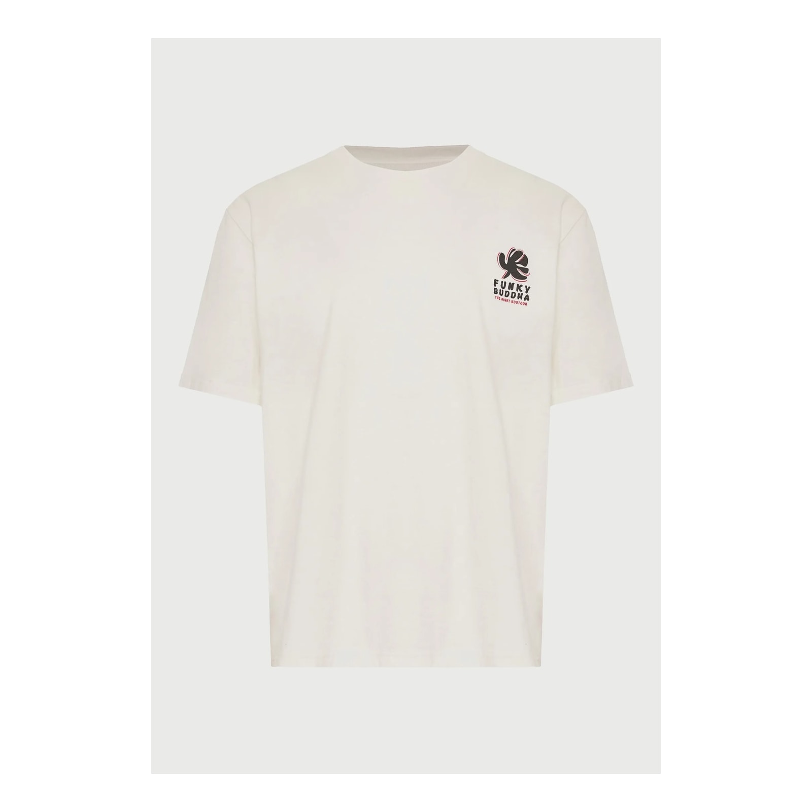 Funky Buddha Ανδρικό t-shirt με τύπωμα στην πλάτη Off White FBM013-088-04-OFF-WHITE - Image 5