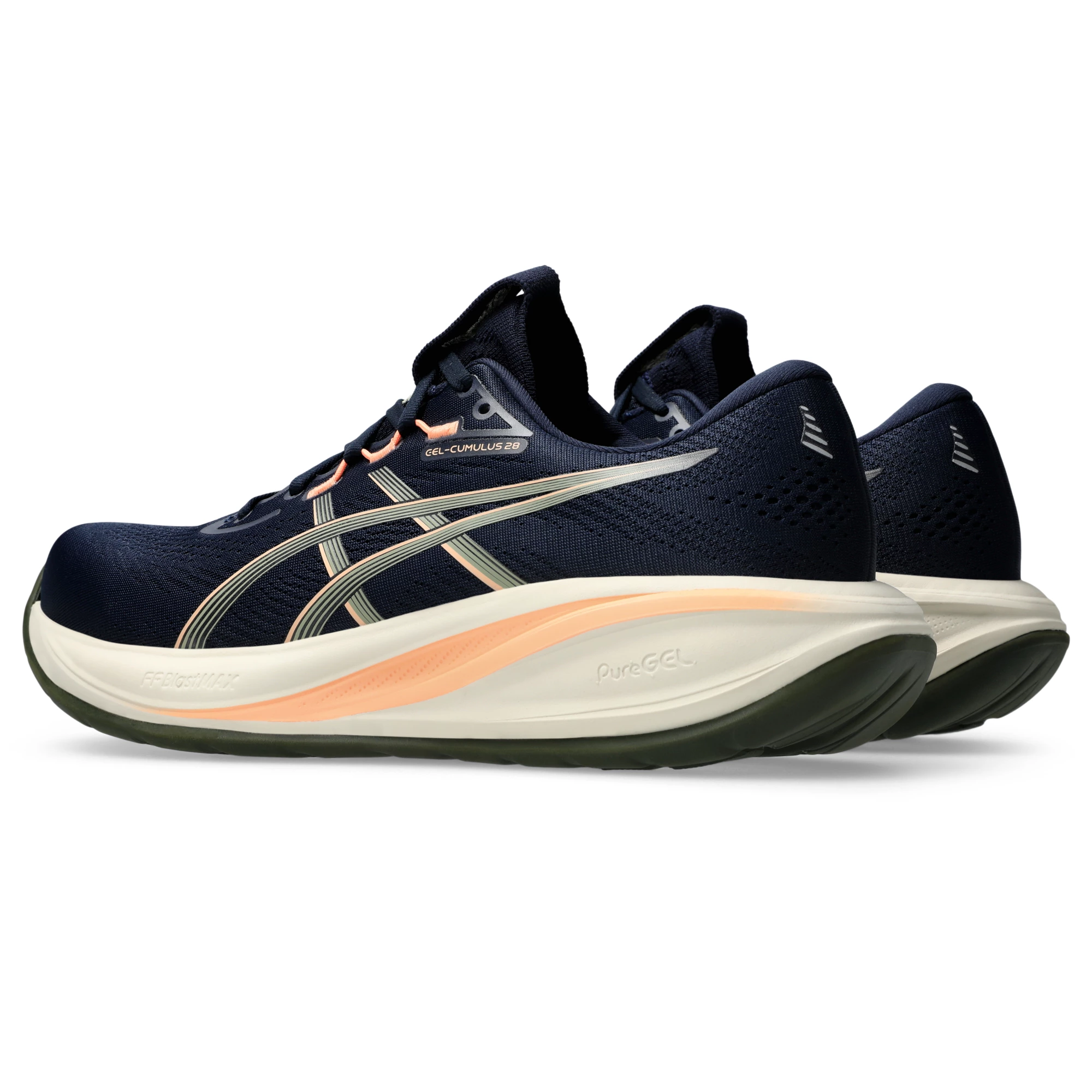 ASICS GEL-CUMULUS 28 Ανδρικά Running Παπούτσια Midnight/Khaki Green 1011C143-404 - Image 4