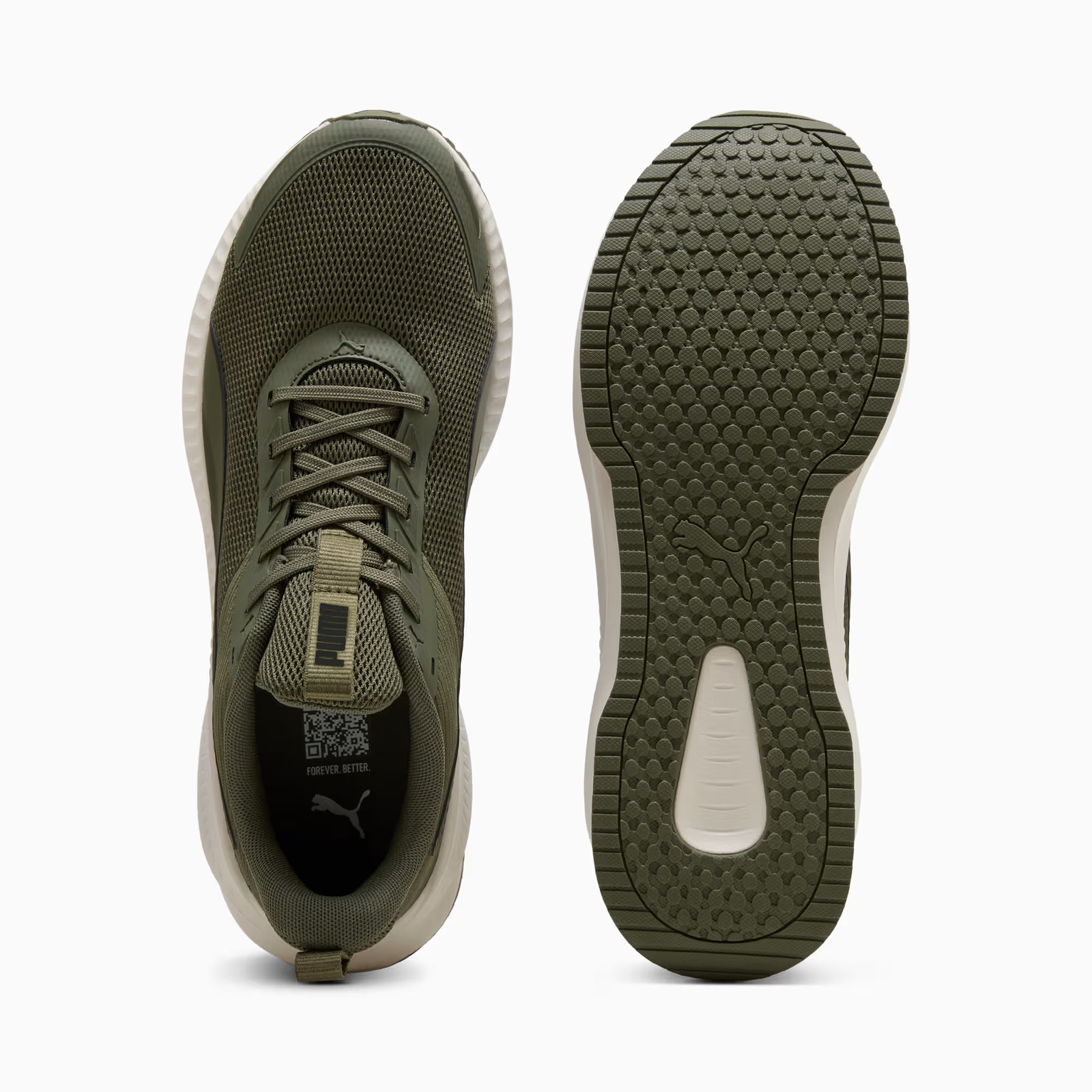 Puma Flyer Lite 4 Ανδρικά / Unisex Παπούτσια Running Moss Veil-Warm White-PUMA Black 313499-07 - Image 2