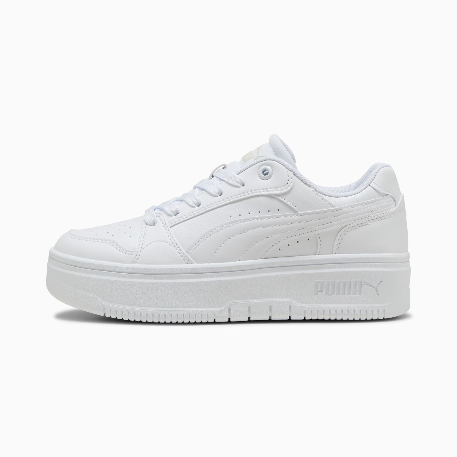 Puma Rebound Femme Low Γυναικεία Παπούτσια Sneakers PUMA White-Vapor Gray 402592-01