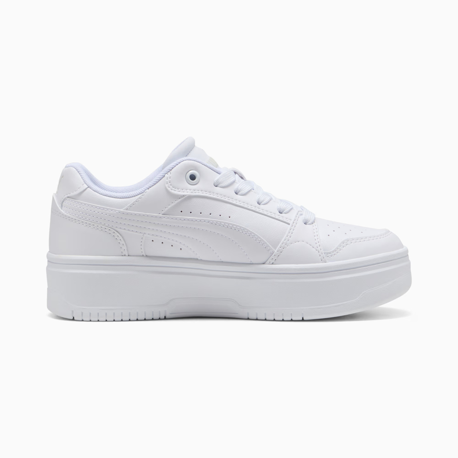 Puma Rebound Femme Low Γυναικεία Παπούτσια Sneakers PUMA White-Vapor Gray 402592-01 - Image 3