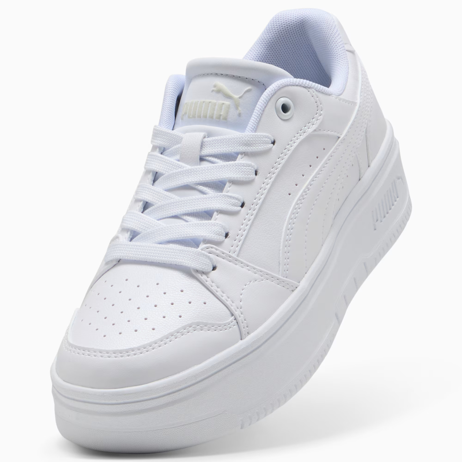 Puma Rebound Femme Low Γυναικεία Παπούτσια Sneakers PUMA White-Vapor Gray 402592-01 - Image 4