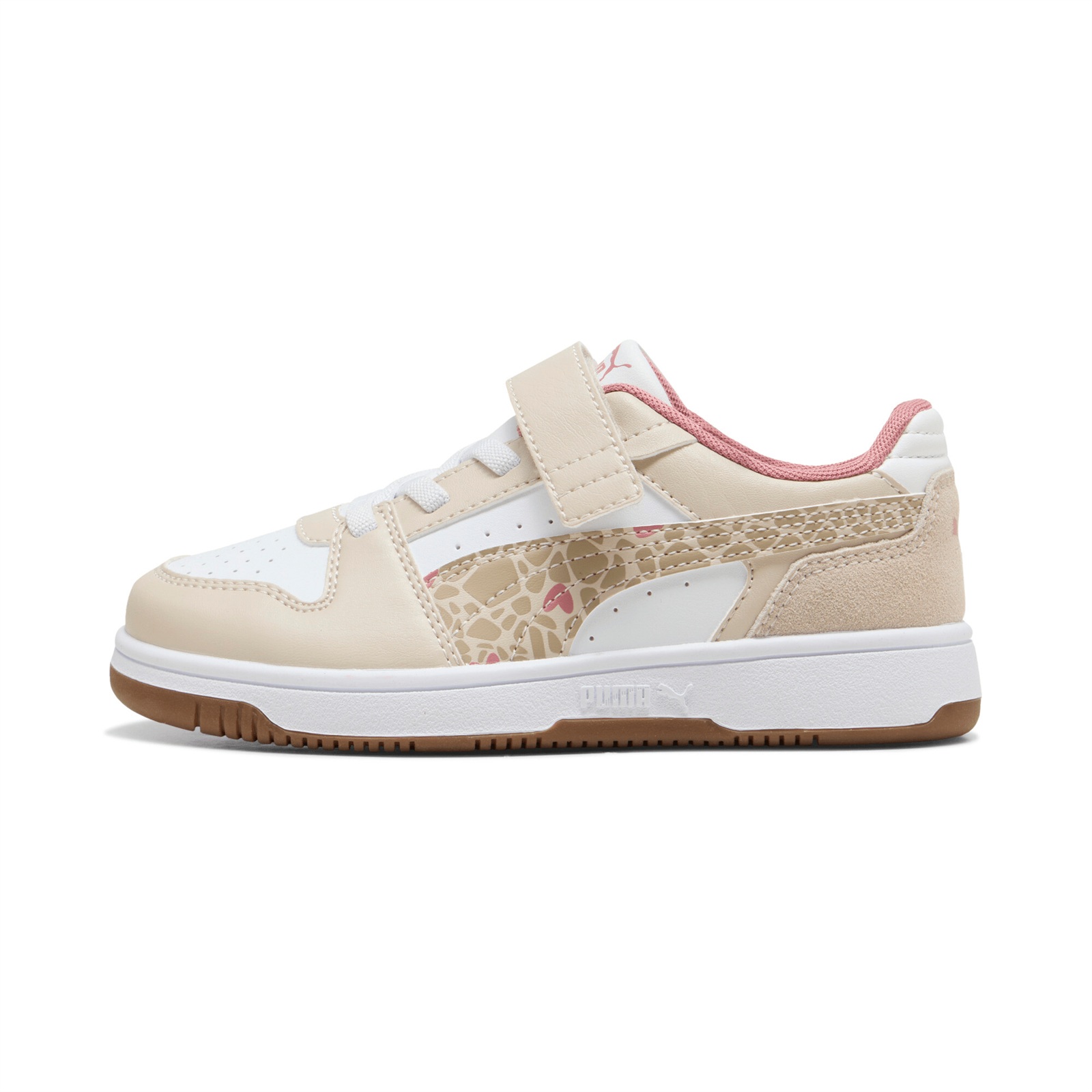 Puma Rebound Slam Lo Winter Safari AC+ PS Παιδικά Παπούτσια Sneakers Silver Fog-Birch-PUMA White 407462-01