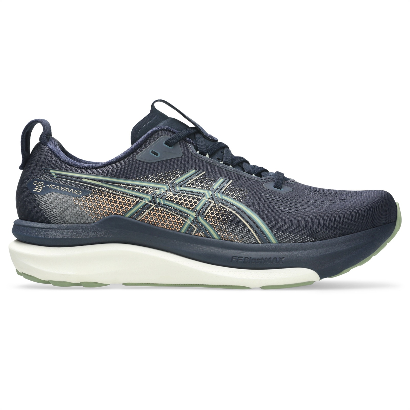 ASICS GEL-KAYANO 33 Midnight/Khaki Green ανδρικά running παπούτσια – προβολή προϊόντος 1