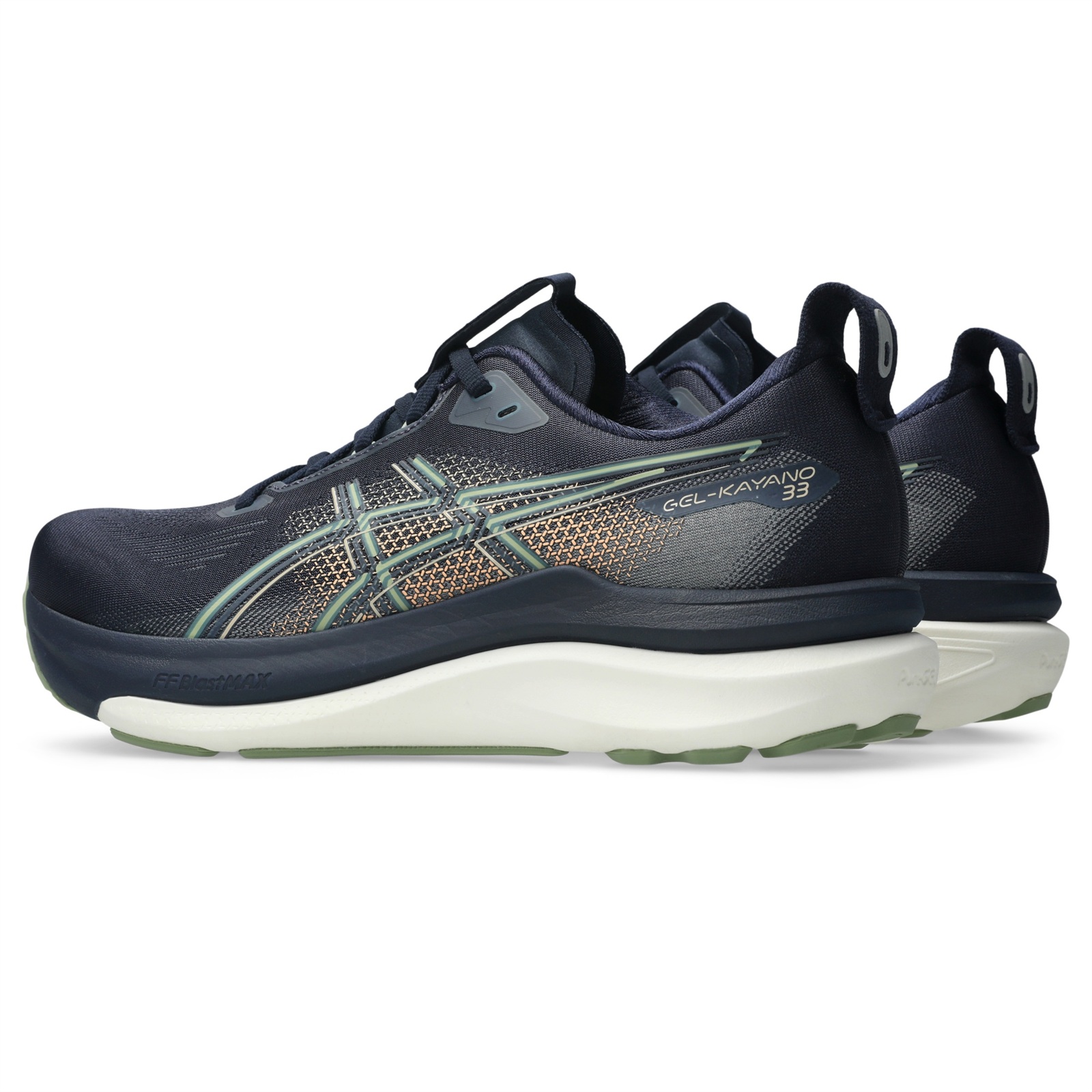 ASICS GEL-KAYANO 33 Midnight/Khaki Green ανδρικά running παπούτσια – προβολή προϊόντος 4