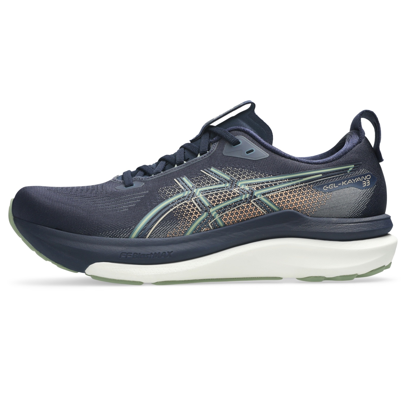 ASICS GEL-KAYANO 33 Midnight/Khaki Green ανδρικά running παπούτσια – προβολή προϊόντος 6