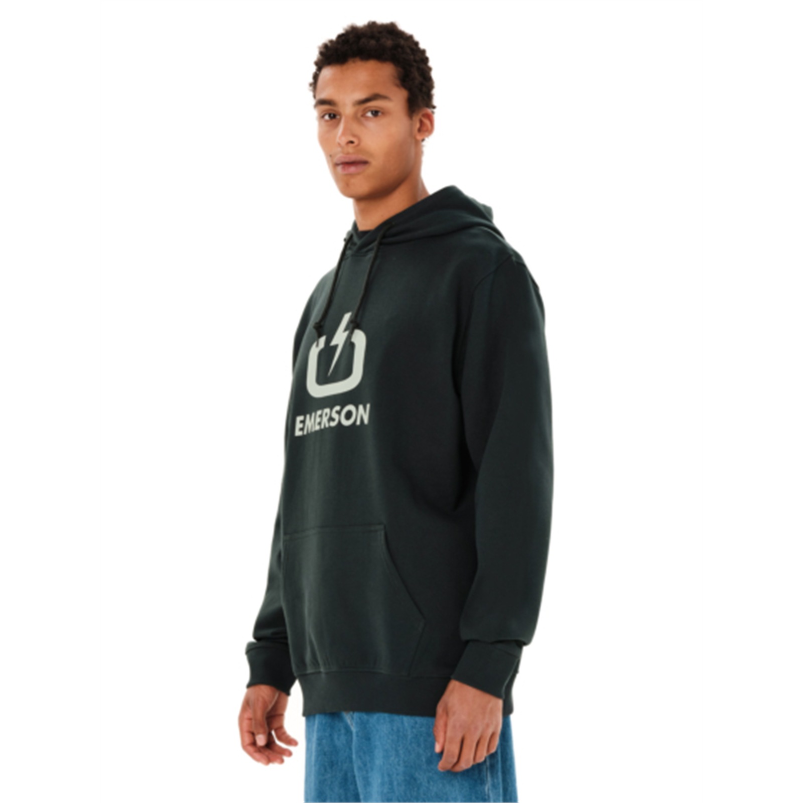 Emerson 262.EM20.01 ανδρικό classic logo hoodie Forest Teal