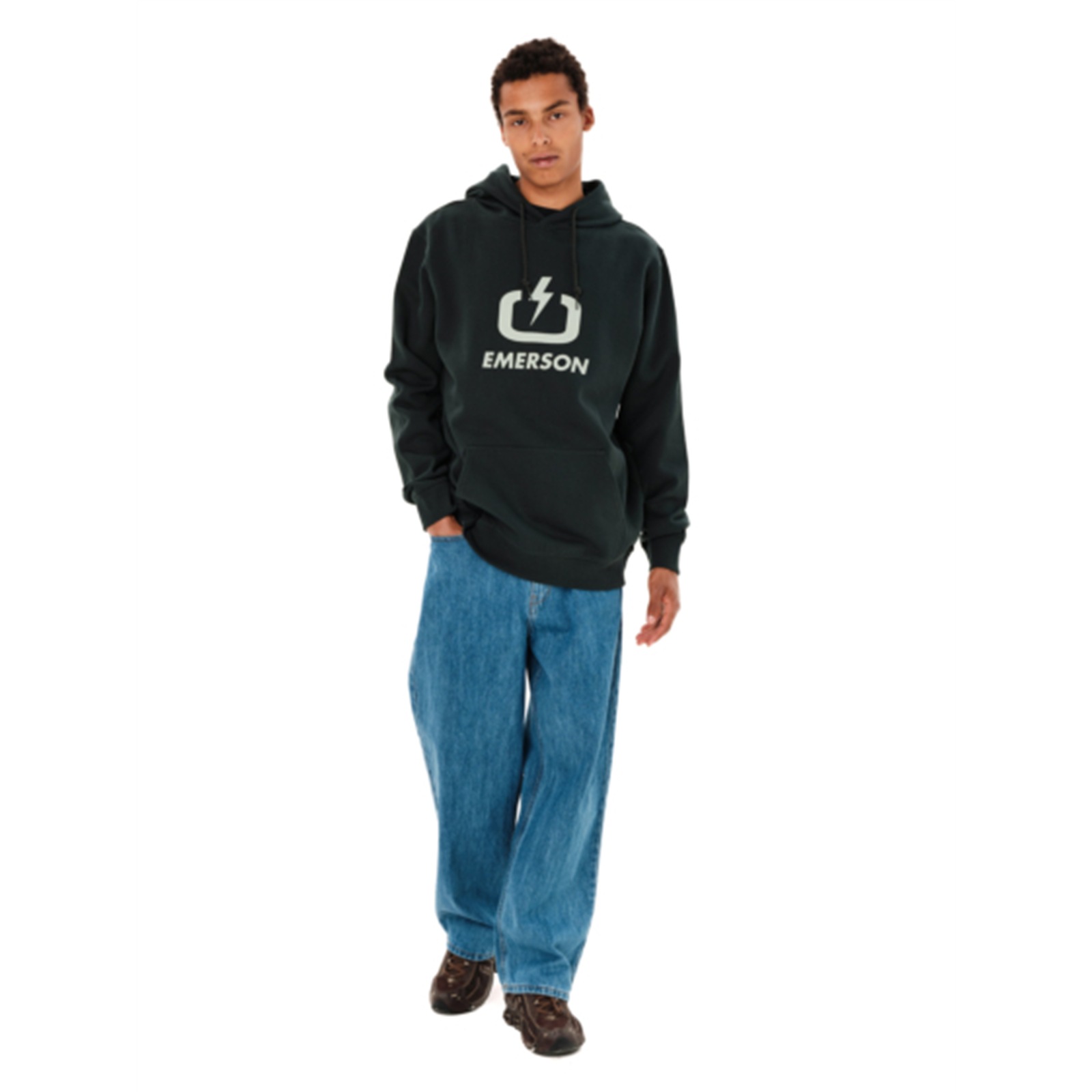 Emerson 262.EM20.01 ανδρικό classic logo hoodie Forest Teal
