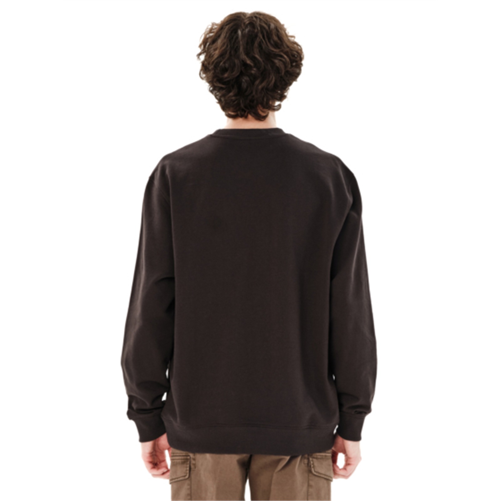 Emerson 262.EM20.03 ανδρικό crew neck φούτερ Coffee Brown
