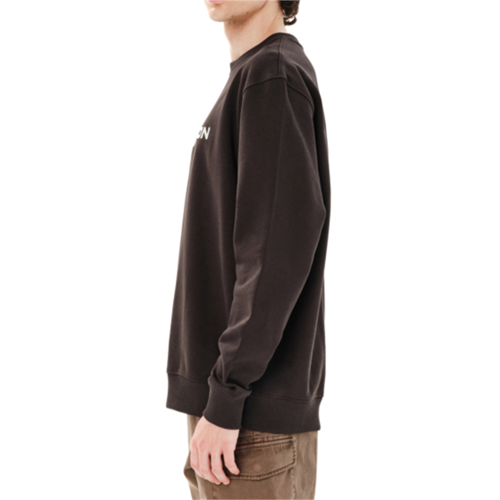 Emerson 262.EM20.03 ανδρικό crew neck φούτερ Coffee Brown