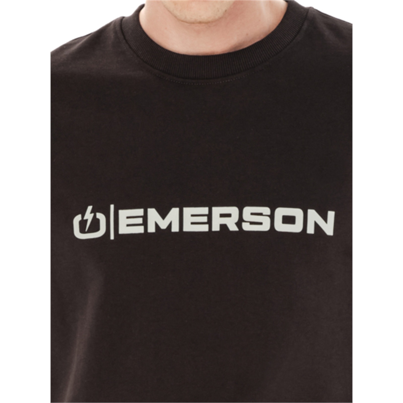 Emerson 262.EM20.03 ανδρικό crew neck φούτερ Coffee Brown