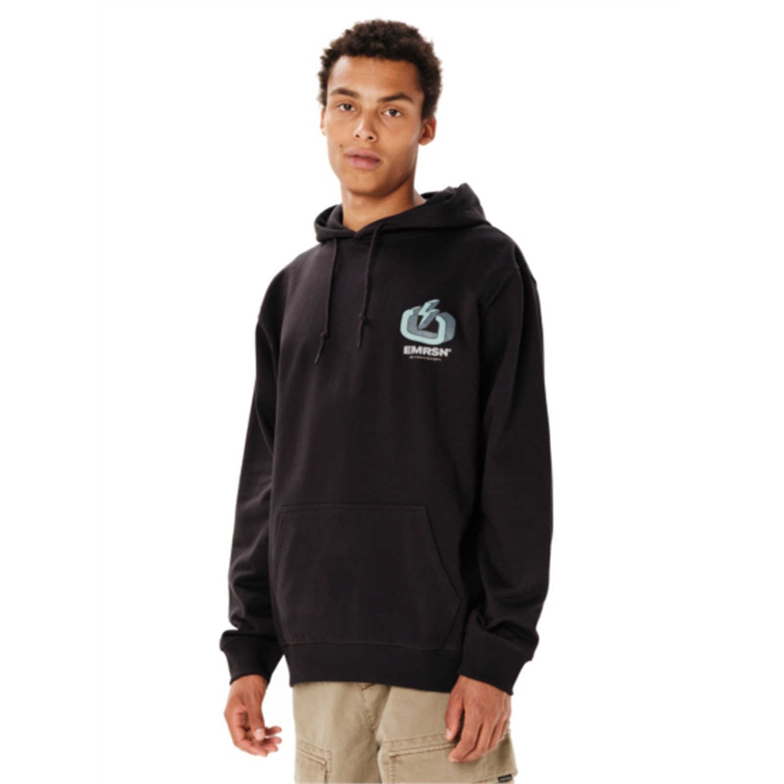 Emerson 262.EM20.08 ανδρικό logo pullover hoodie Midnight