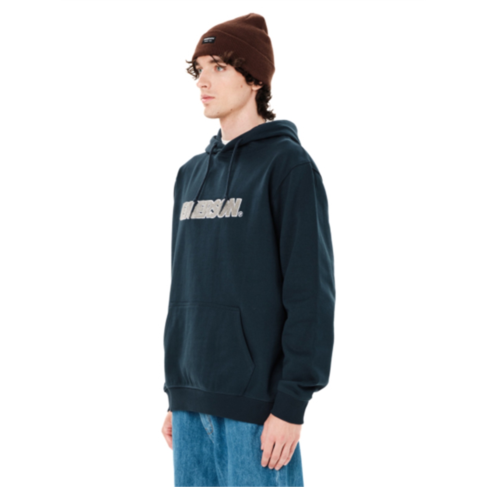 Emerson 262.EM20.12 ανδρικό logo pullover hoodie Petrol