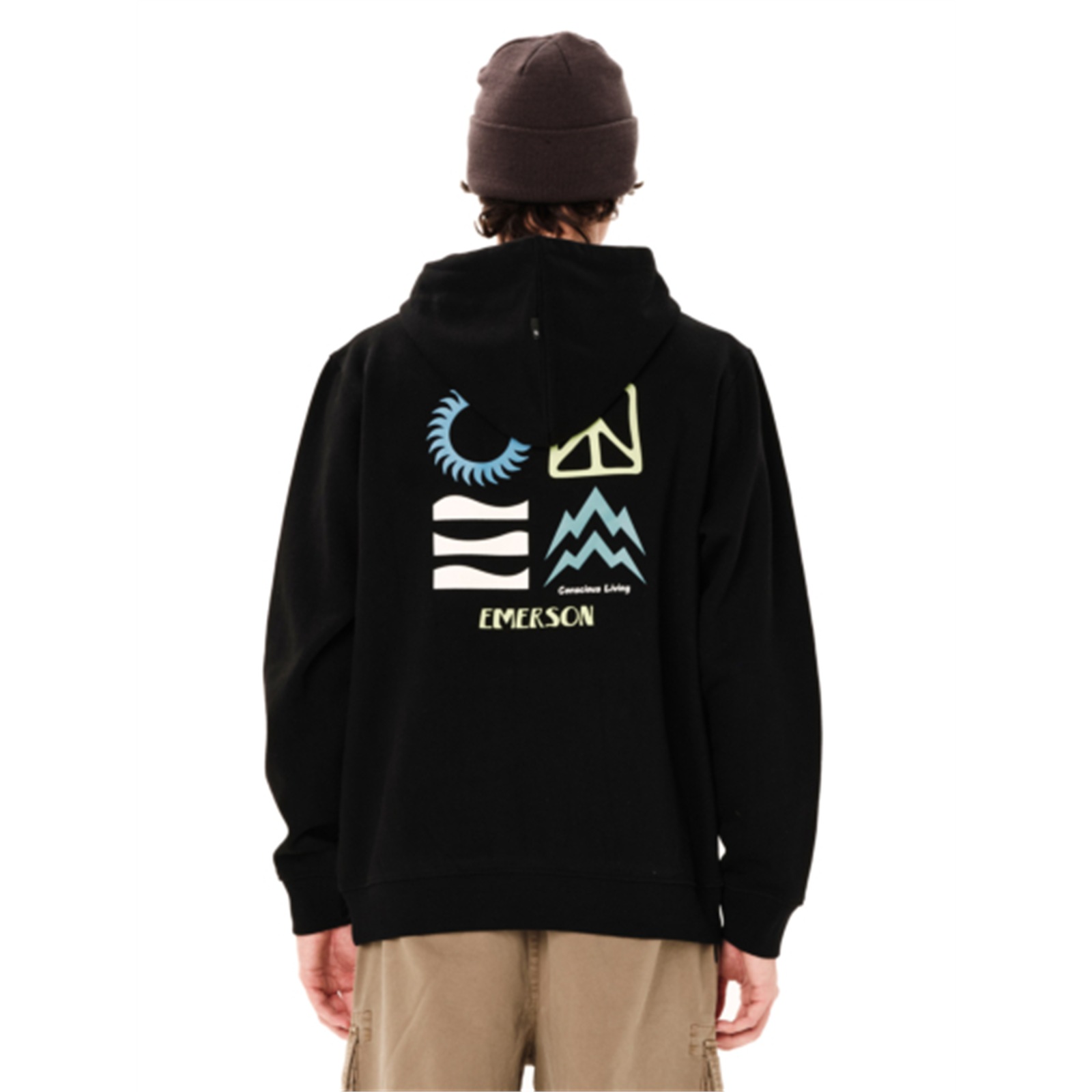 Emerson 262.EM20.19 ανδρικό pullover hoodie Black