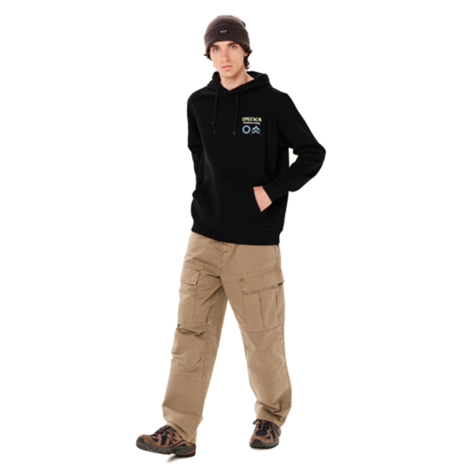 Emerson 262.EM20.19 ανδρικό pullover hoodie Black