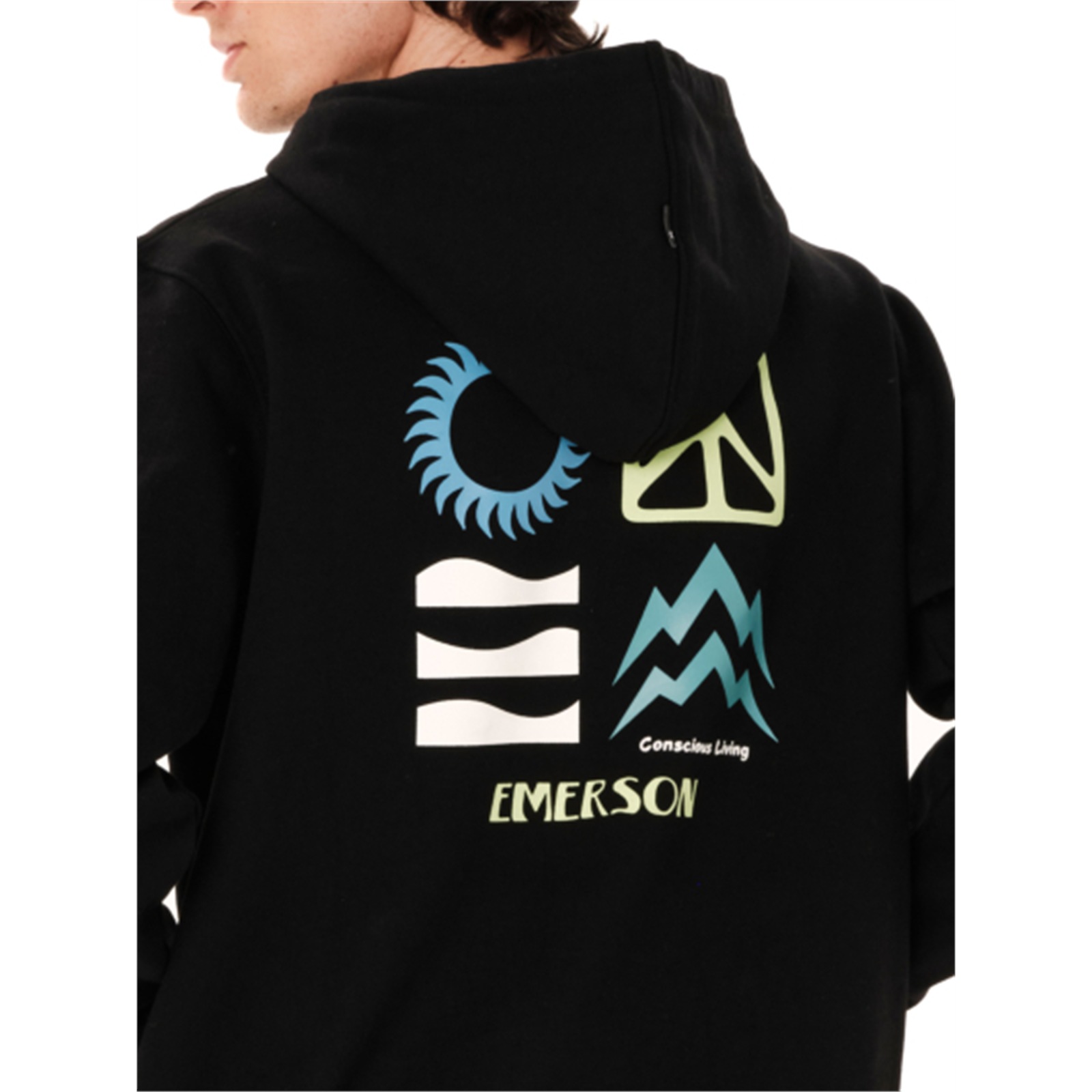 Emerson 262.EM20.19 ανδρικό pullover hoodie Black