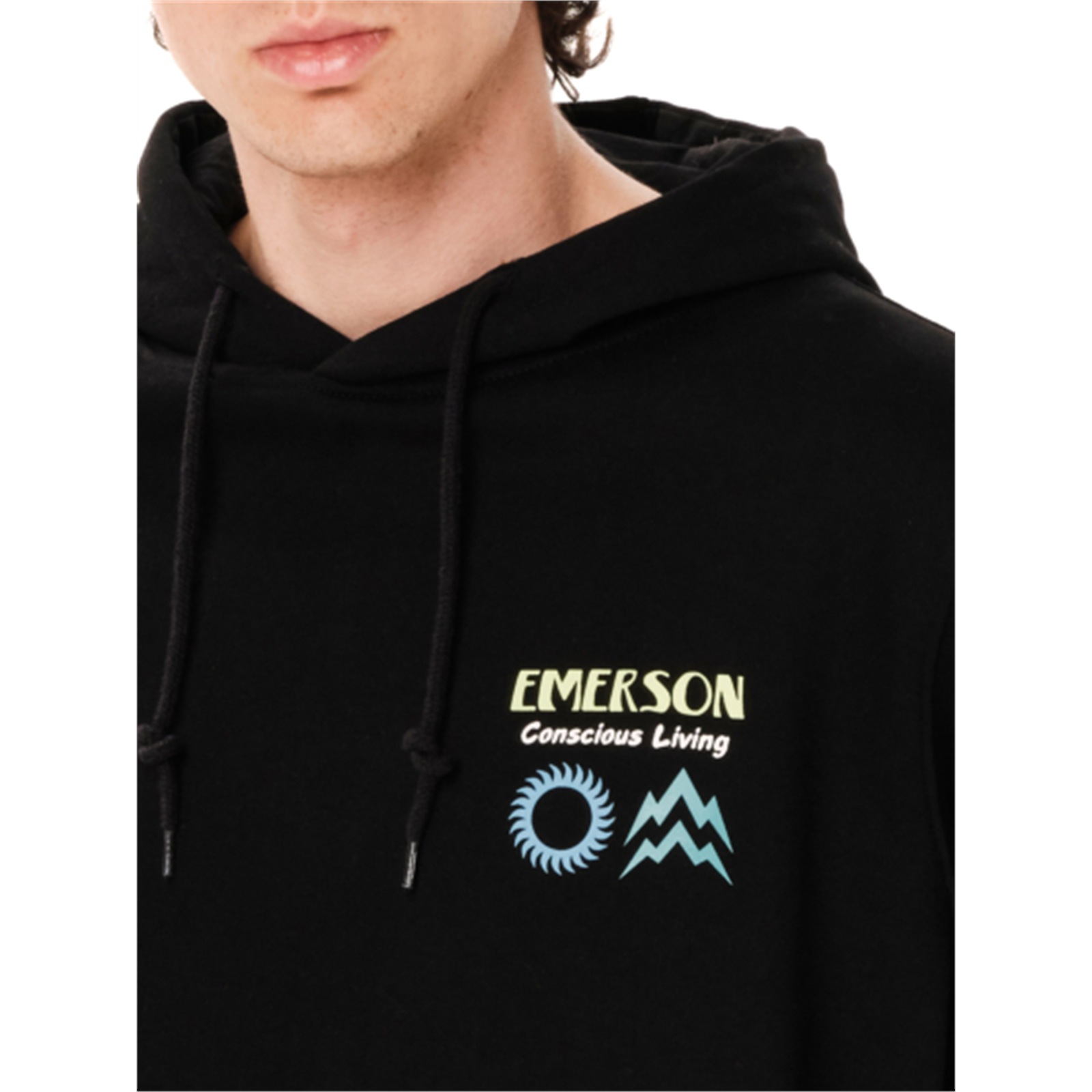 Emerson 262.EM20.19 ανδρικό pullover hoodie Black