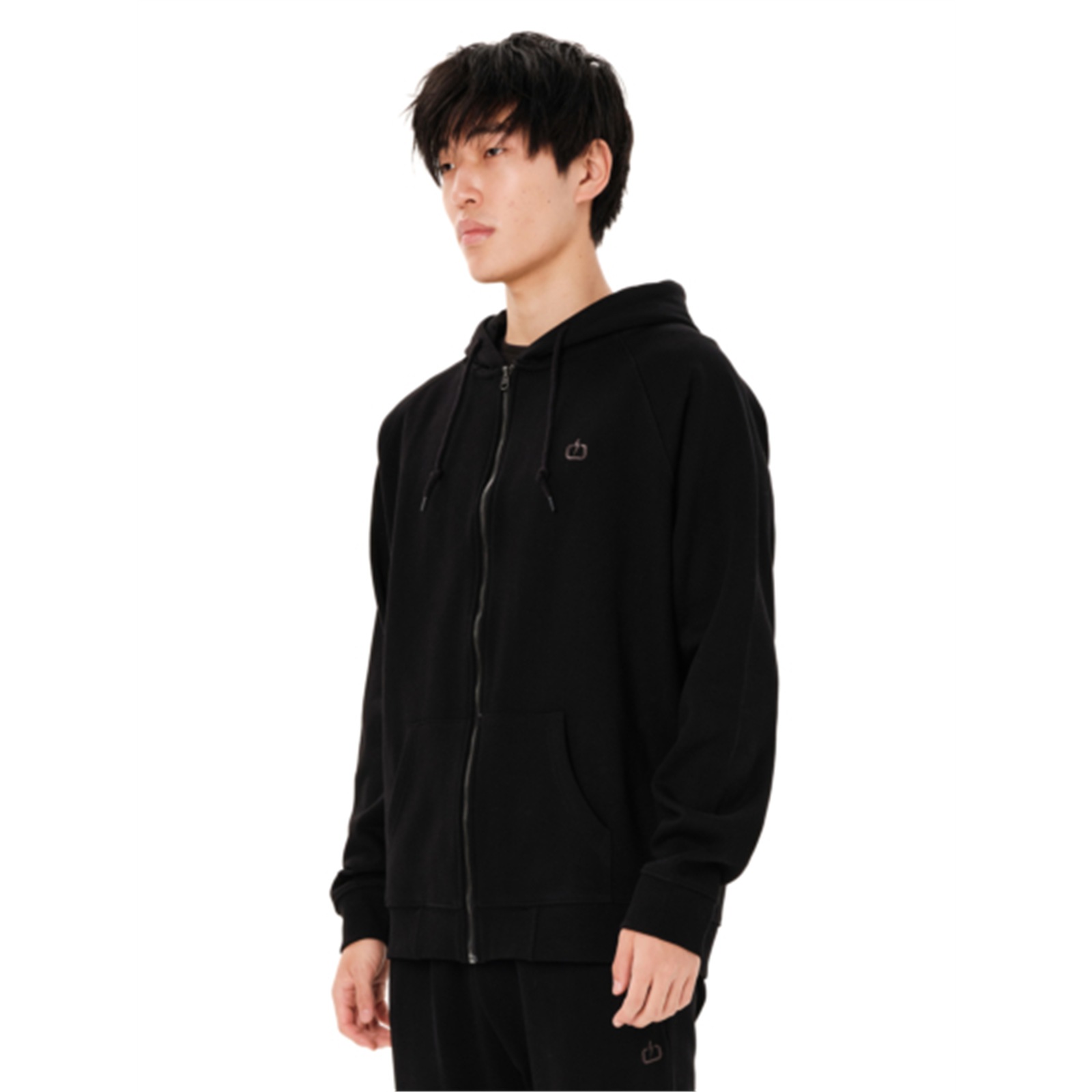 Emerson 262.EM21.89 ανδρική full zip ζακέτα με κουκούλα Black