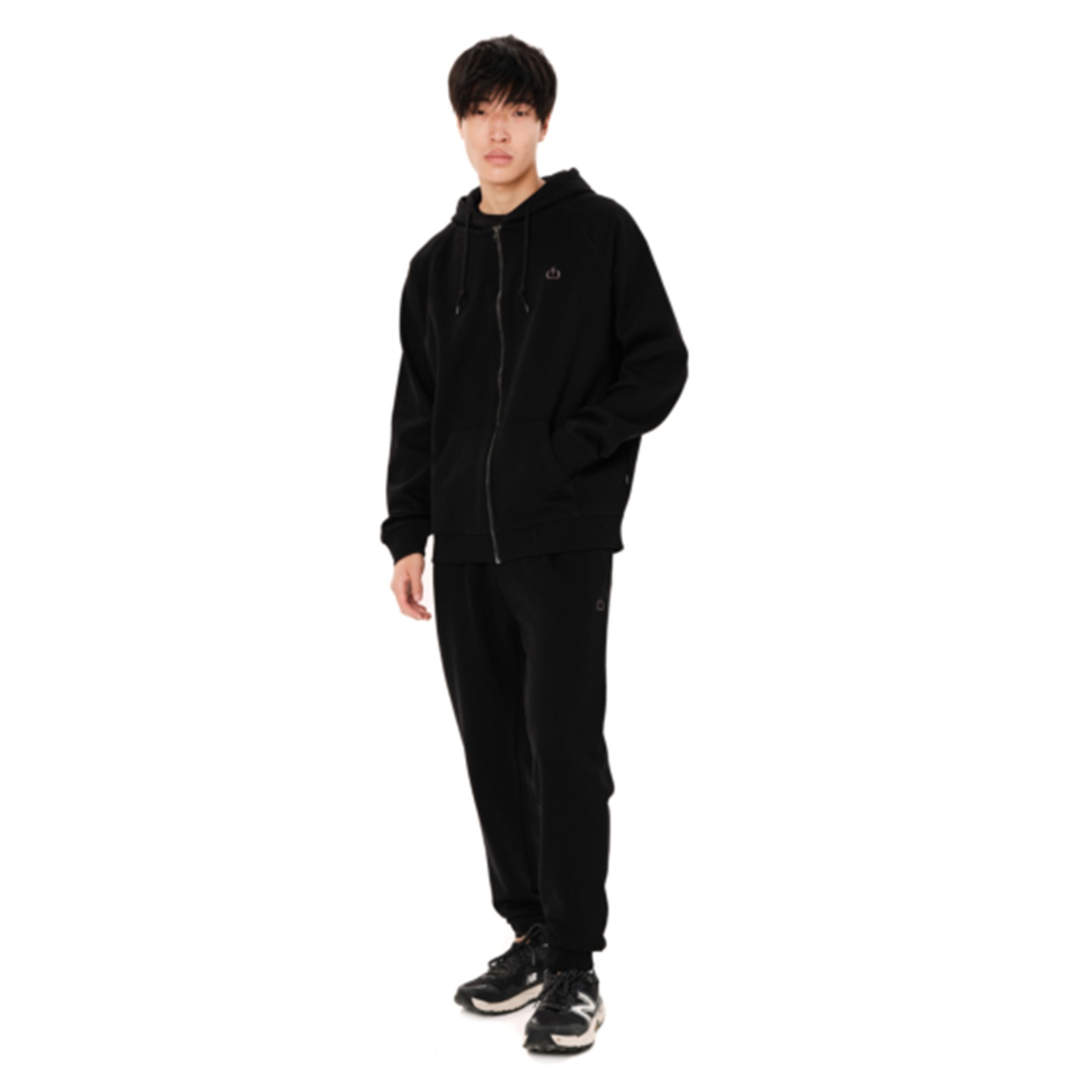 Emerson 262.EM21.89 ανδρική full zip ζακέτα με κουκούλα Black