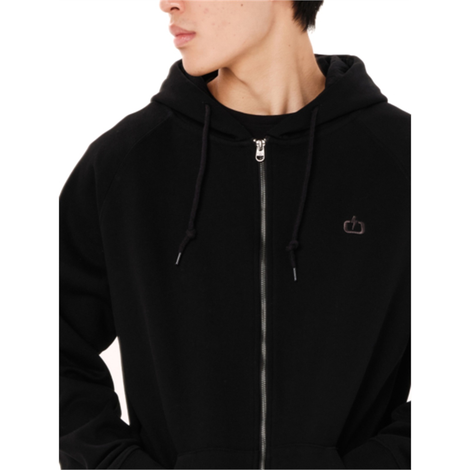Emerson 262.EM21.89 ανδρική full zip ζακέτα με κουκούλα Black