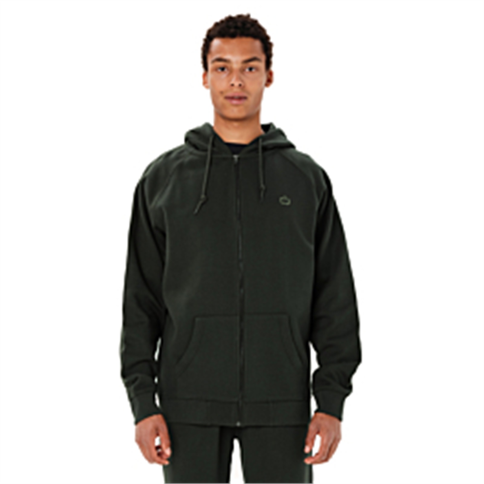 Emerson 262.EM21.89 ανδρική full zip ζακέτα με κουκούλα Forest Green