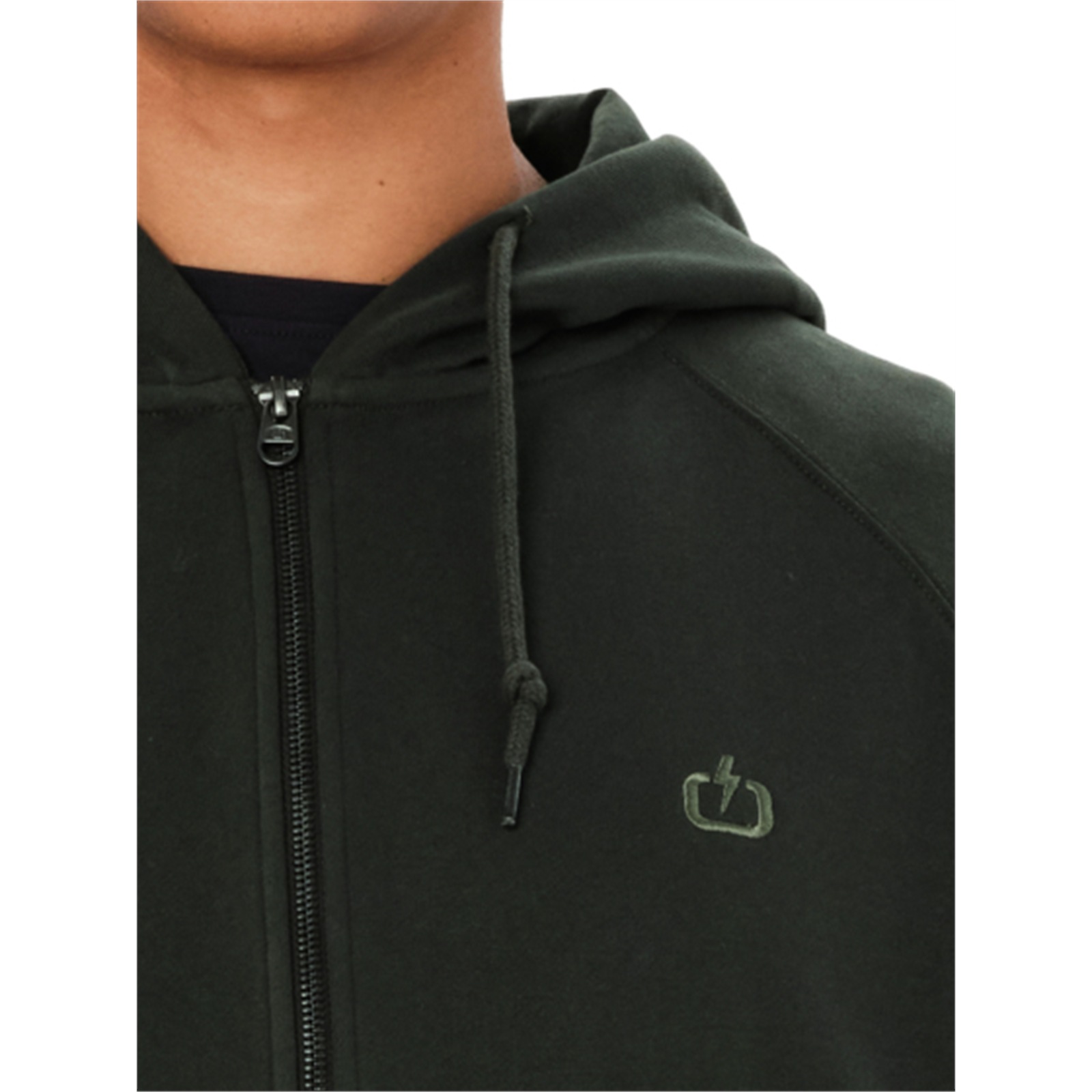 Emerson 262.EM21.89 ανδρική full zip ζακέτα με κουκούλα Forest Green