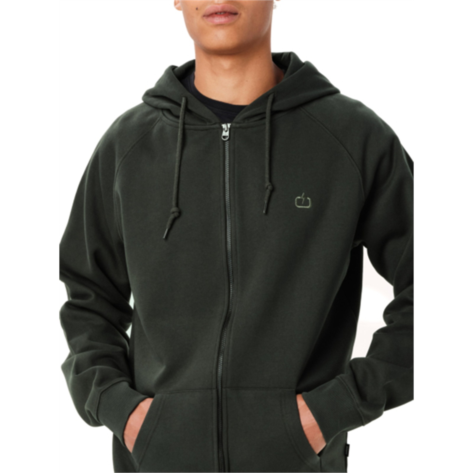 Emerson 262.EM21.89 ανδρική full zip ζακέτα με κουκούλα Forest Green