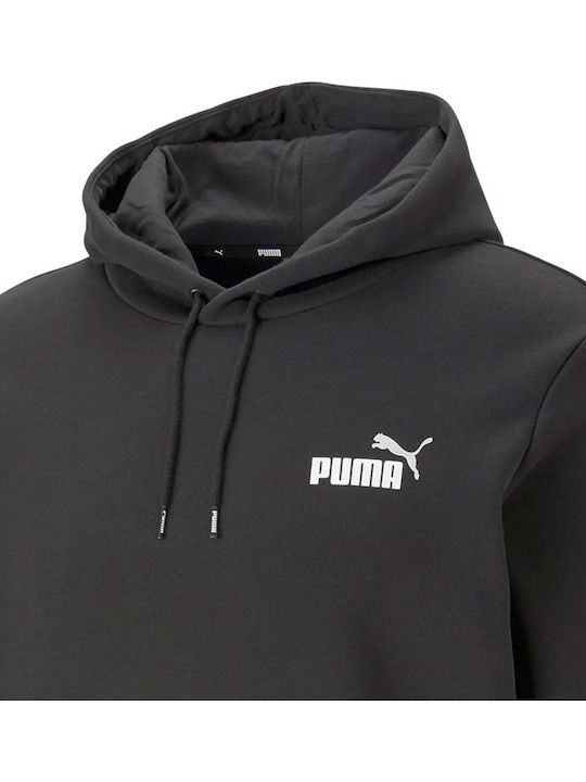 Puma Essentials Plus Ανδρικό Φούτερ με Κουκούλα Μαύρο 674471-61 - Image 3