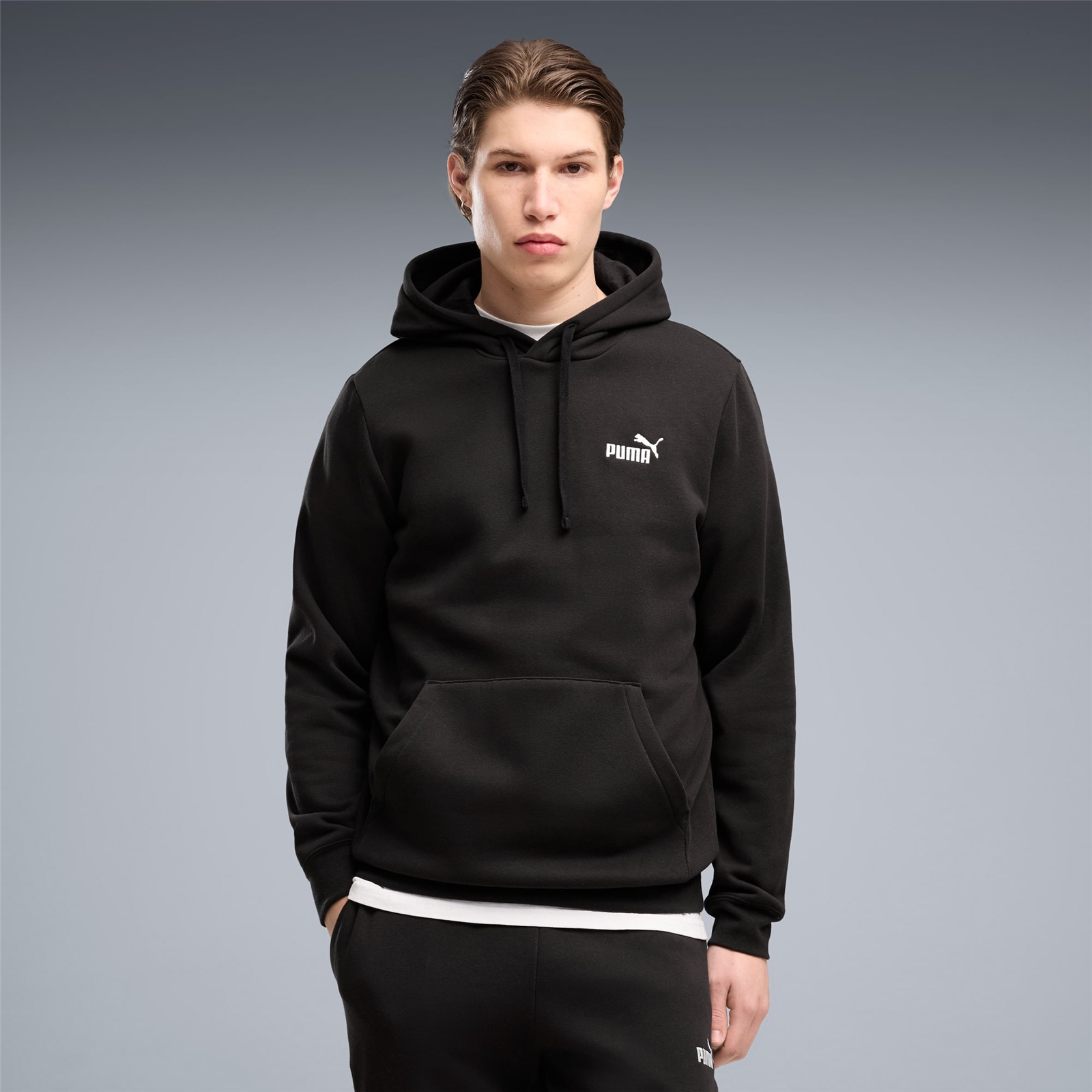 Puma ESS Small No.1 Logo Ανδρικό Φούτερ με Κουκούλα Μαύρο 682574-01 - Image 2