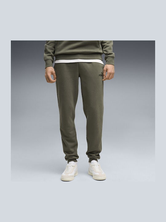 Puma Essentials No.1 Logo Ανδρικό Παντελόνι Φόρμας Χακί 682607-86 - Image 4
