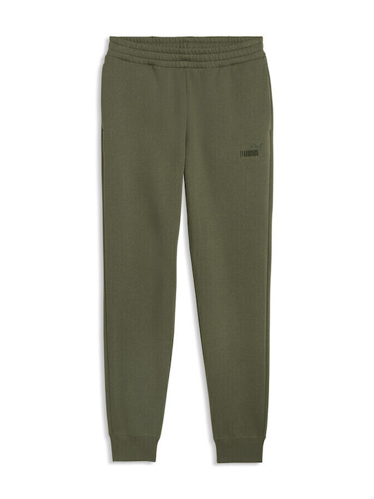 Puma Essentials No.1 Logo Ανδρικό Παντελόνι Φόρμας Χακί 682607-86