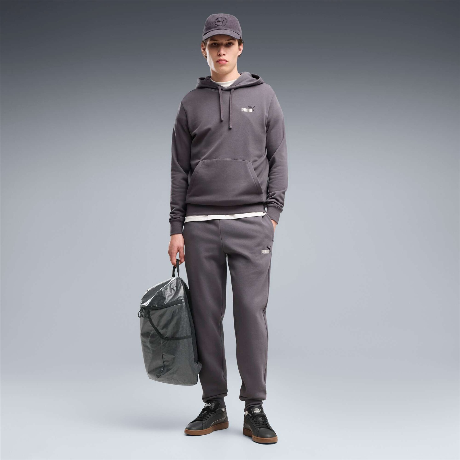 Puma ESS 2 Color No.1 Logo Ανδρικό Παντελόνι Φόρμας Moody Gray 684713-77 - Image 4