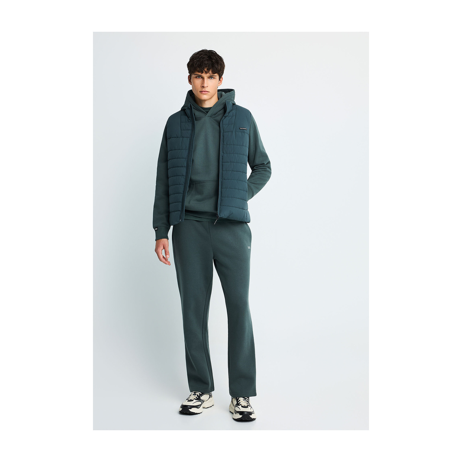 Funky Buddha FBM014-001-01 Green Storm ανδρικό αμάνικο καπιτονέ puffer μπουφάν — εικόνα προϊόντος 2