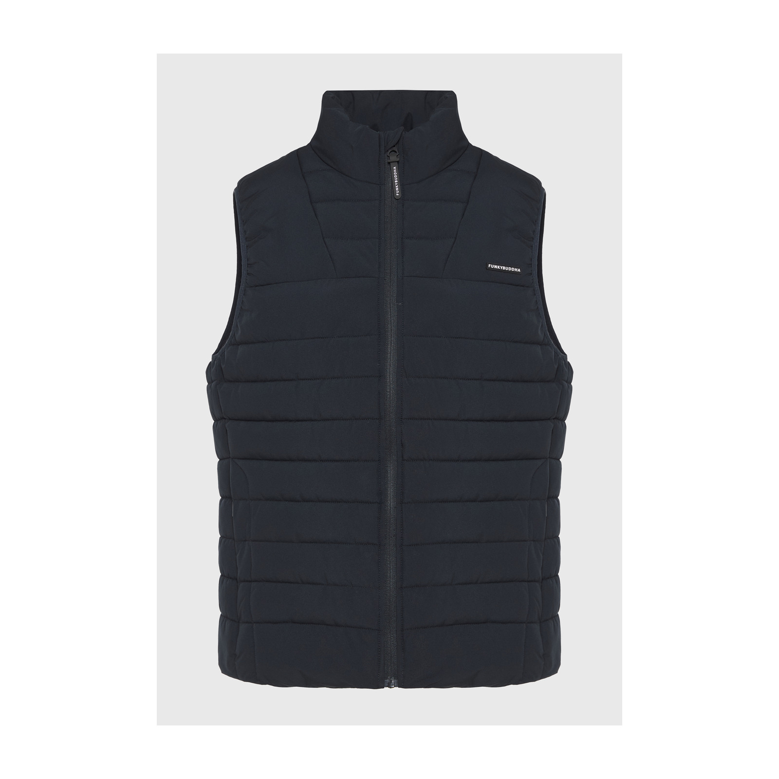 Funky Buddha FBM014-001-01 Navy ανδρικό αμάνικο καπιτονέ puffer μπουφάν — εικόνα προϊόντος 1