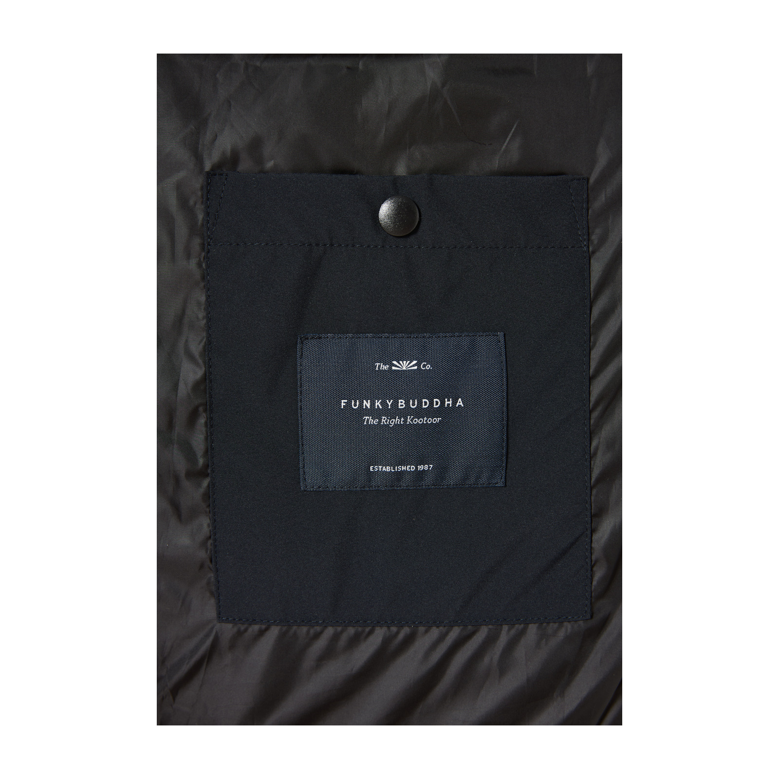 Funky Buddha FBM014-001-01 Navy ανδρικό αμάνικο καπιτονέ puffer μπουφάν — εικόνα προϊόντος 3