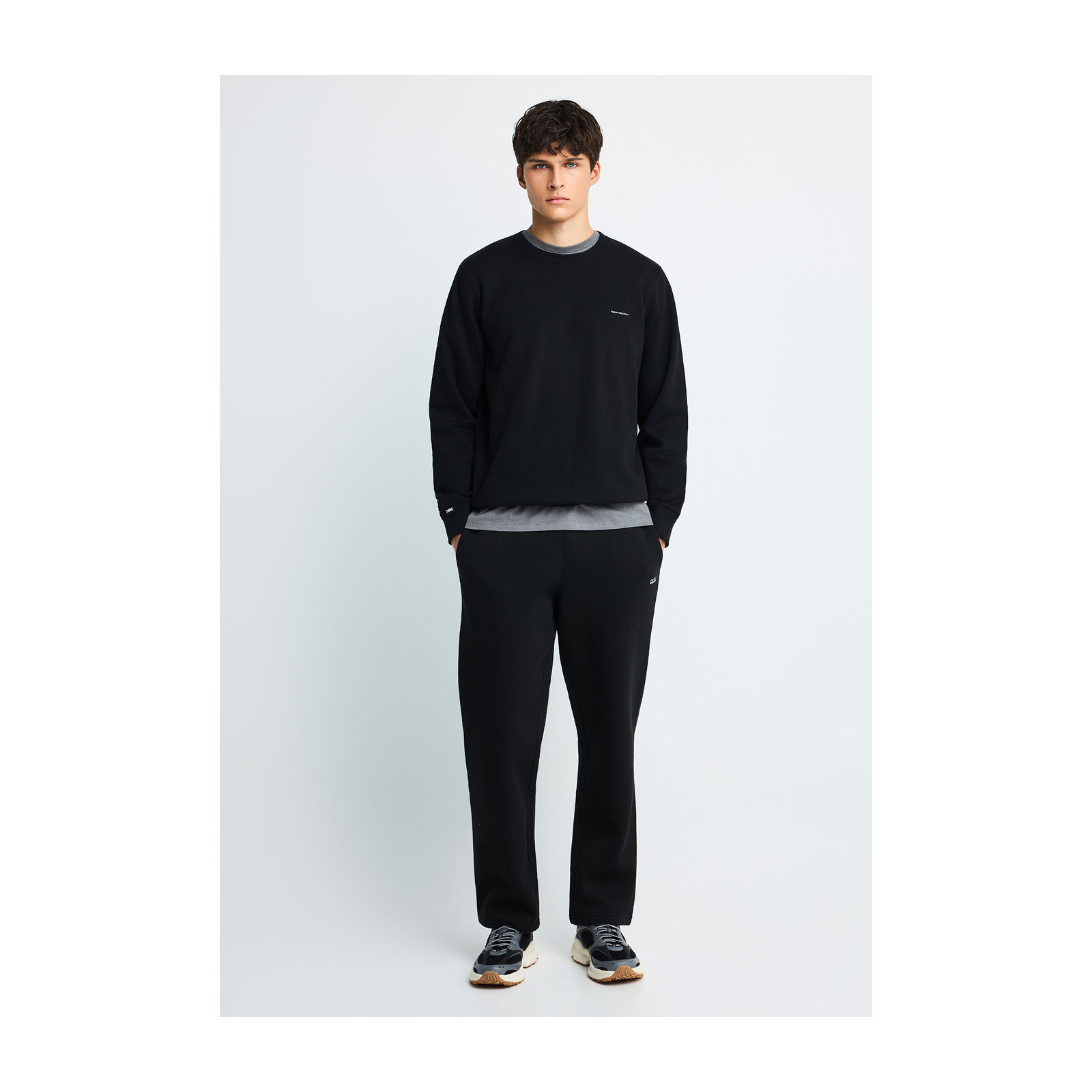 Funky Buddha FBM014-051-02 Black ανδρικό straight-leg παντελόνι φόρμας — εικόνα προϊόντος 2