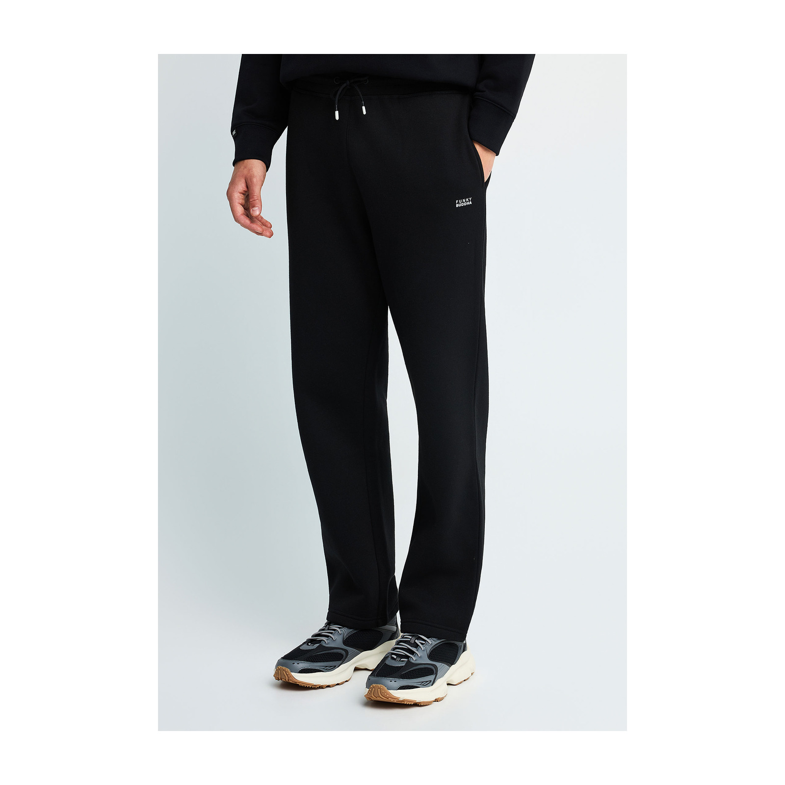 Funky Buddha FBM014-051-02 Black ανδρικό straight-leg παντελόνι φόρμας — εικόνα προϊόντος 4