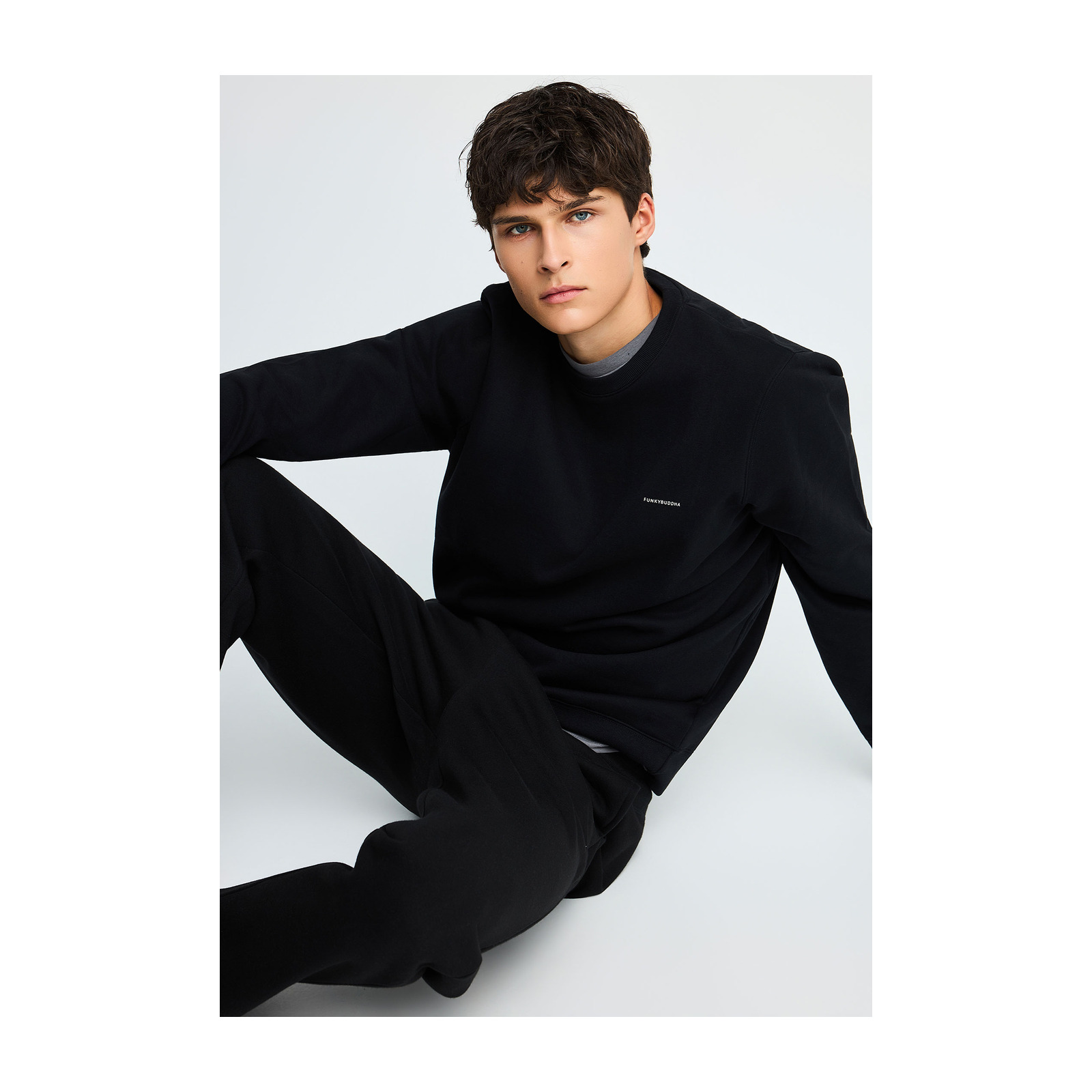 Funky Buddha FBM014-051-02 Black ανδρικό straight-leg παντελόνι φόρμας — εικόνα προϊόντος 5