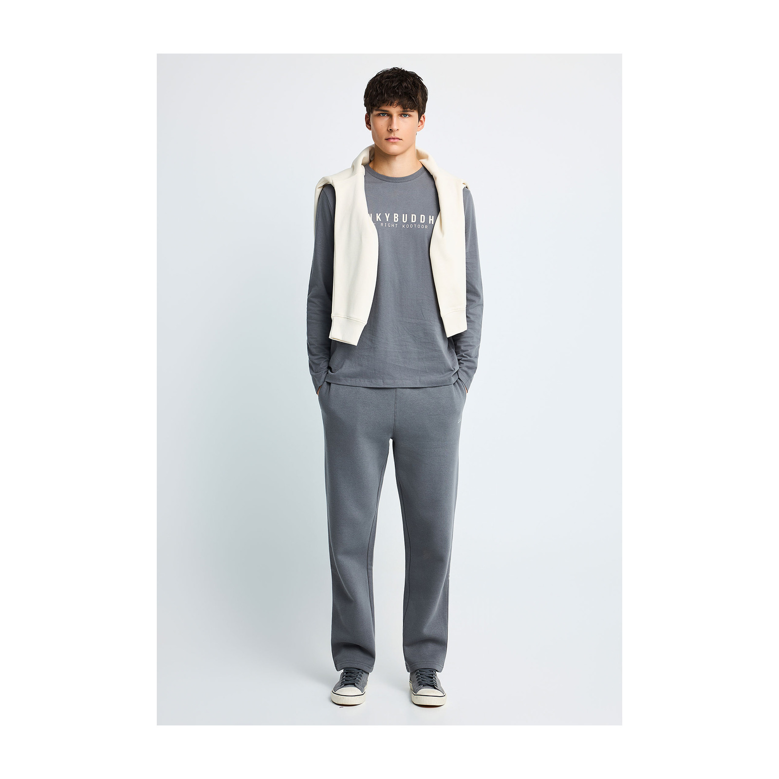 Funky Buddha FBM014-051-02 Elephant ανδρικό straight-leg παντελόνι φόρμας — εικόνα προϊόντος 2