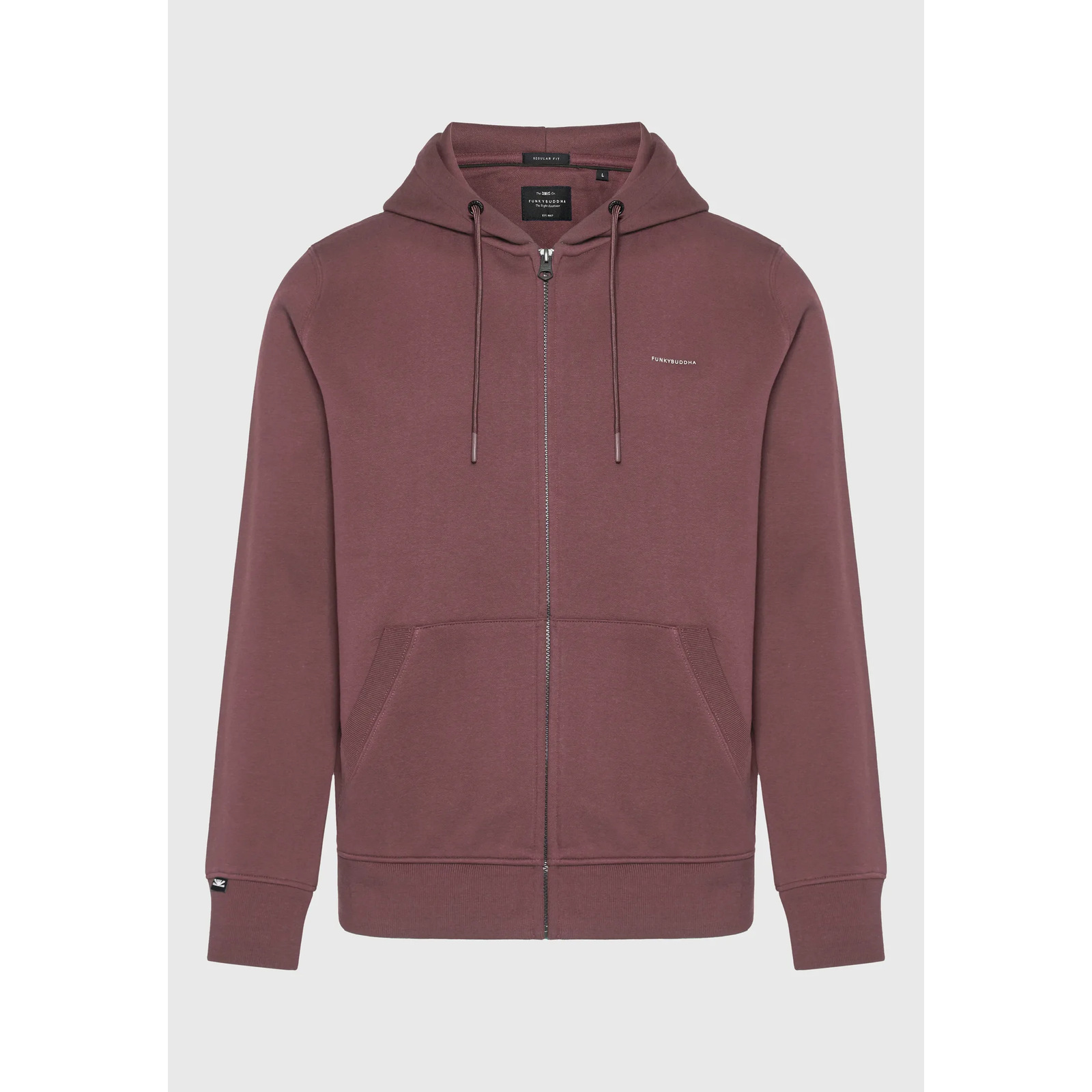 Funky Buddha ανδρική φούτερ ζακέτα με κουκούλα Shadow Mauve – φωτογραφία προϊόντος 4