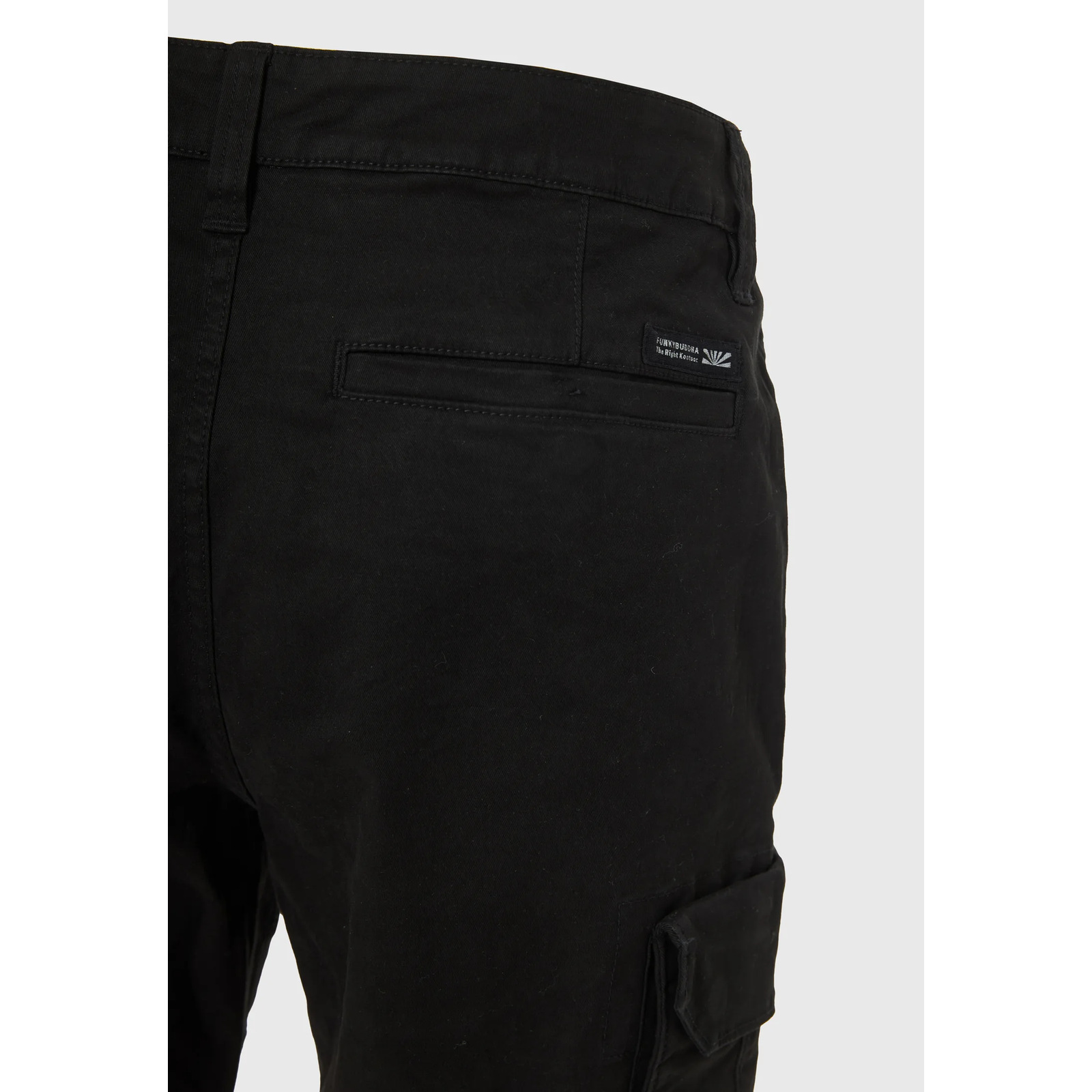 Funky Buddha ανδρικό cargo jogger παντελόνι Black – φωτογραφία προϊόντος 3