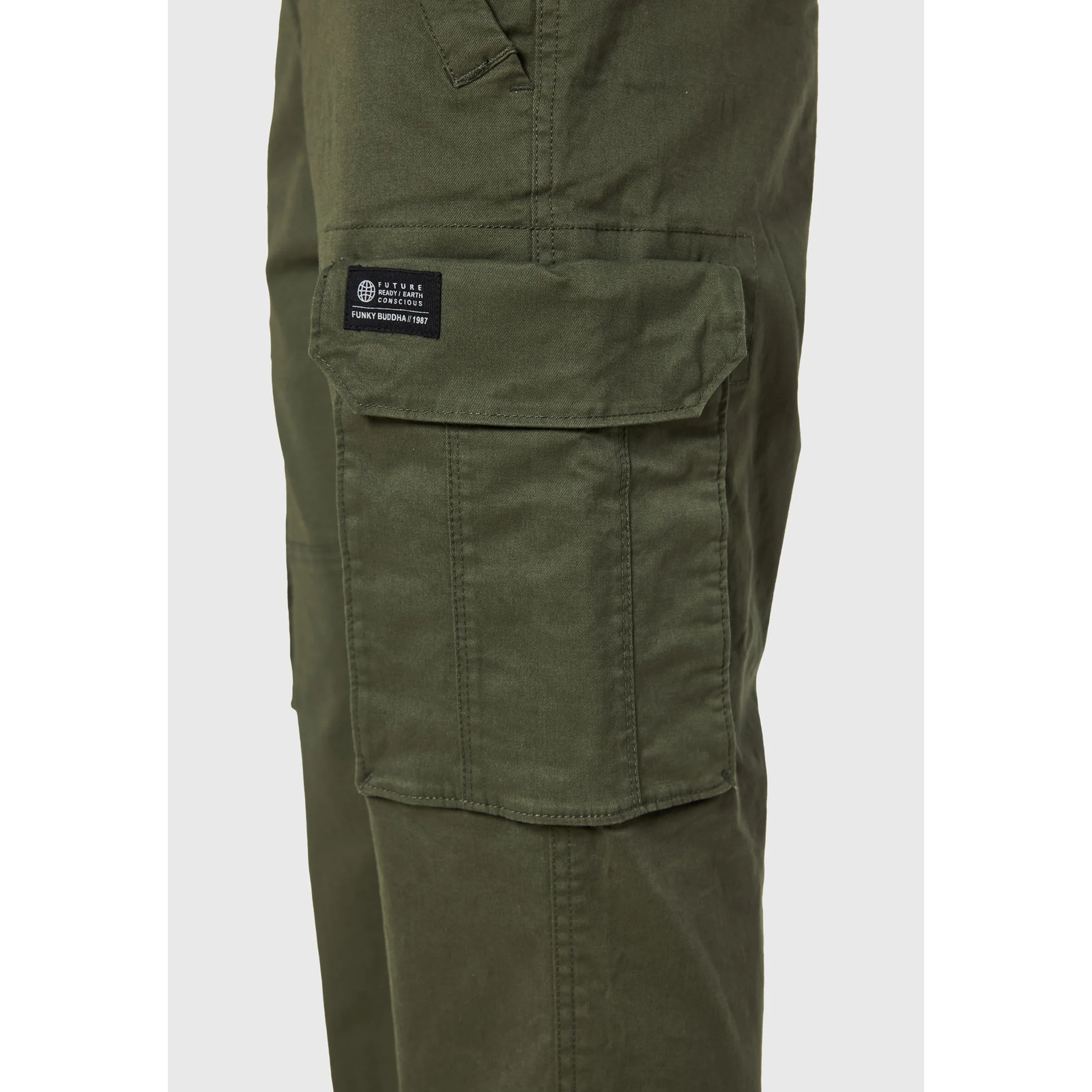 Funky Buddha ανδρικό cargo jogger παντελόνι Deep Forest – φωτογραφία προϊόντος 6